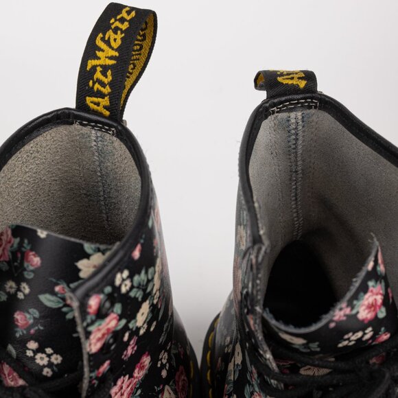 DR MARTENS 1460 Pascal English Vintage Rose Floral Combat Boots 9 - Picture 12 of 13